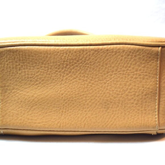 Vintage Beige Vinyl Top Handle Purse Handbag 7 x 10 Inches - Picture 5 of 5